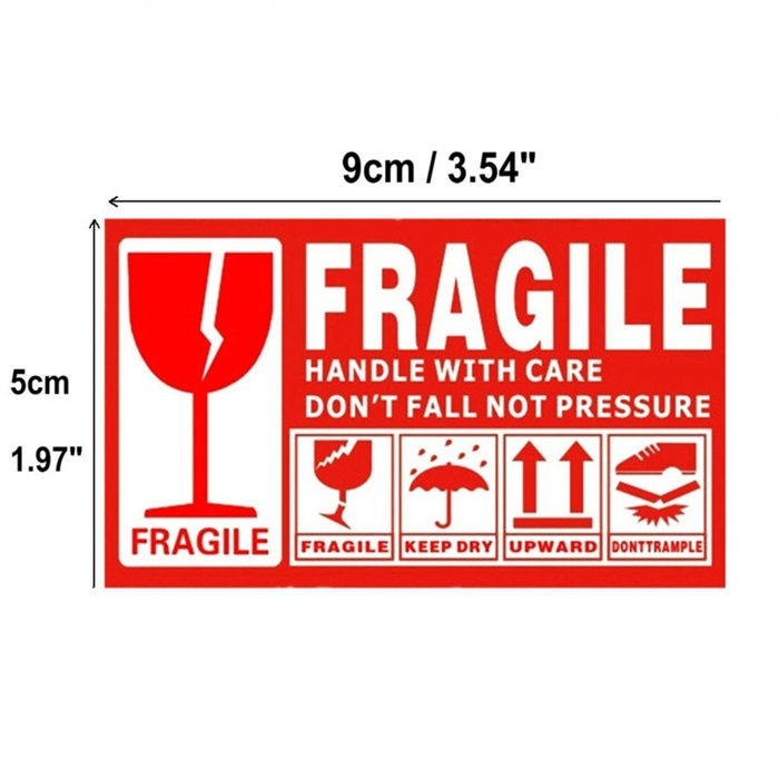 Buy 1000 PCS Fragile Sticker  Warning Label Poslaju Courier 